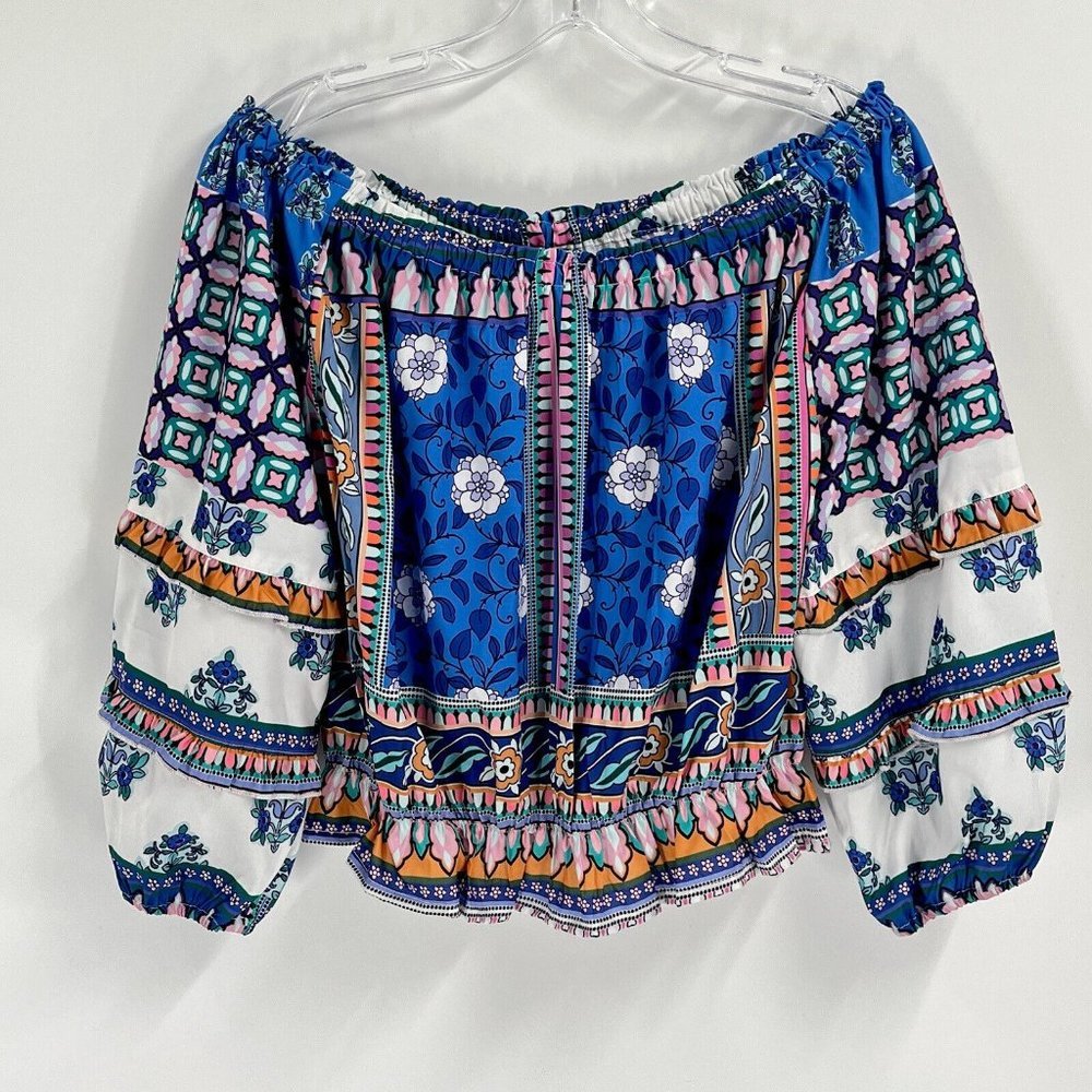 Rachel Zoe Multicolor Off-Shoulder Blouse